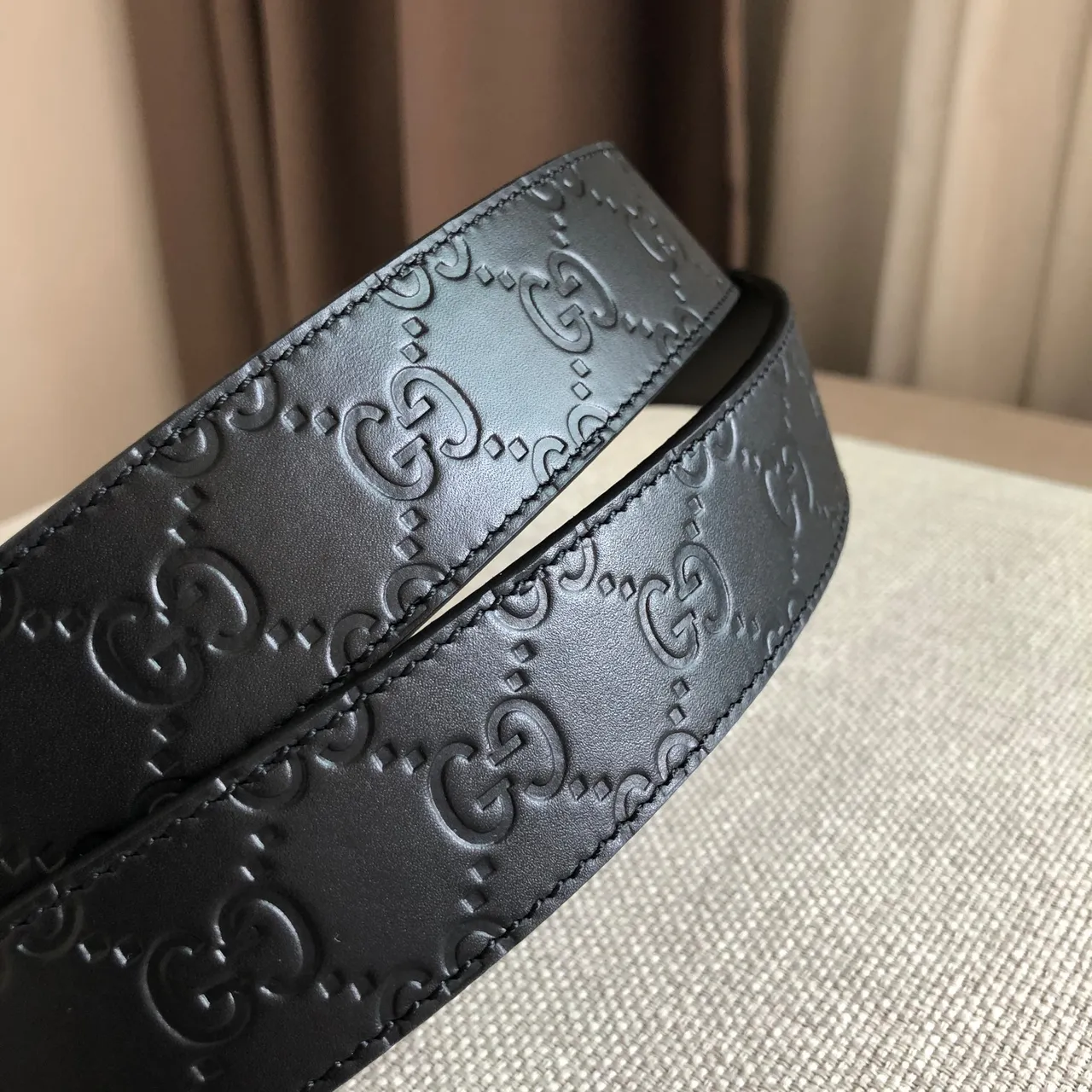 Gucci Ophidia Automatic Slide Buckle Black Leather Belt 3
