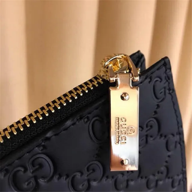 Gucci Ophidia Embossed GG Monogram Black Zip-Top Clutch 4