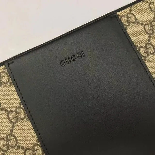 Gucci Ophidia GG Monogram Beige and Black Wristlet 5