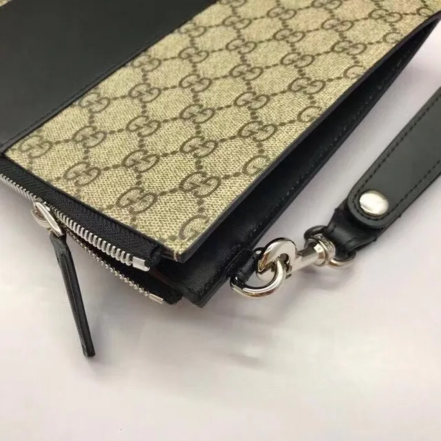 Gucci Ophidia GG Monogram Beige and Black Wristlet 6