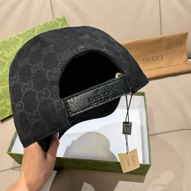 Gucci Ophidia GG Monogram 黑色棒球帽 5