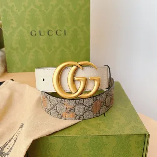 Gucci Ophidia GG Monogram ফল প্রিন্ট চামড়ার বেল্ট