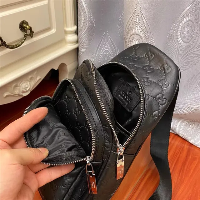 Gucci Ophidia GG Supreme Embossed Black Messenger Bag 2