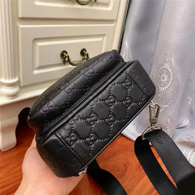 Gucci Ophidia GG Supreme Embossed Black Messenger Bag 4