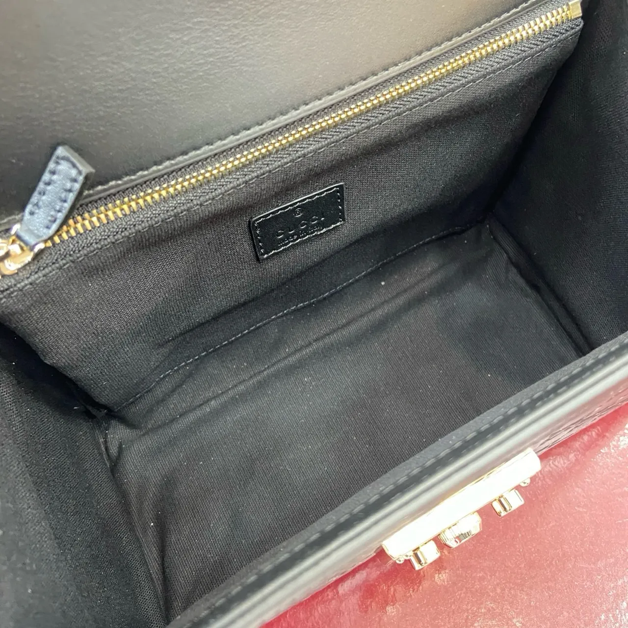 Gucci Padlock Black Gold Embossed GG Monogram Crossbody Bag 2