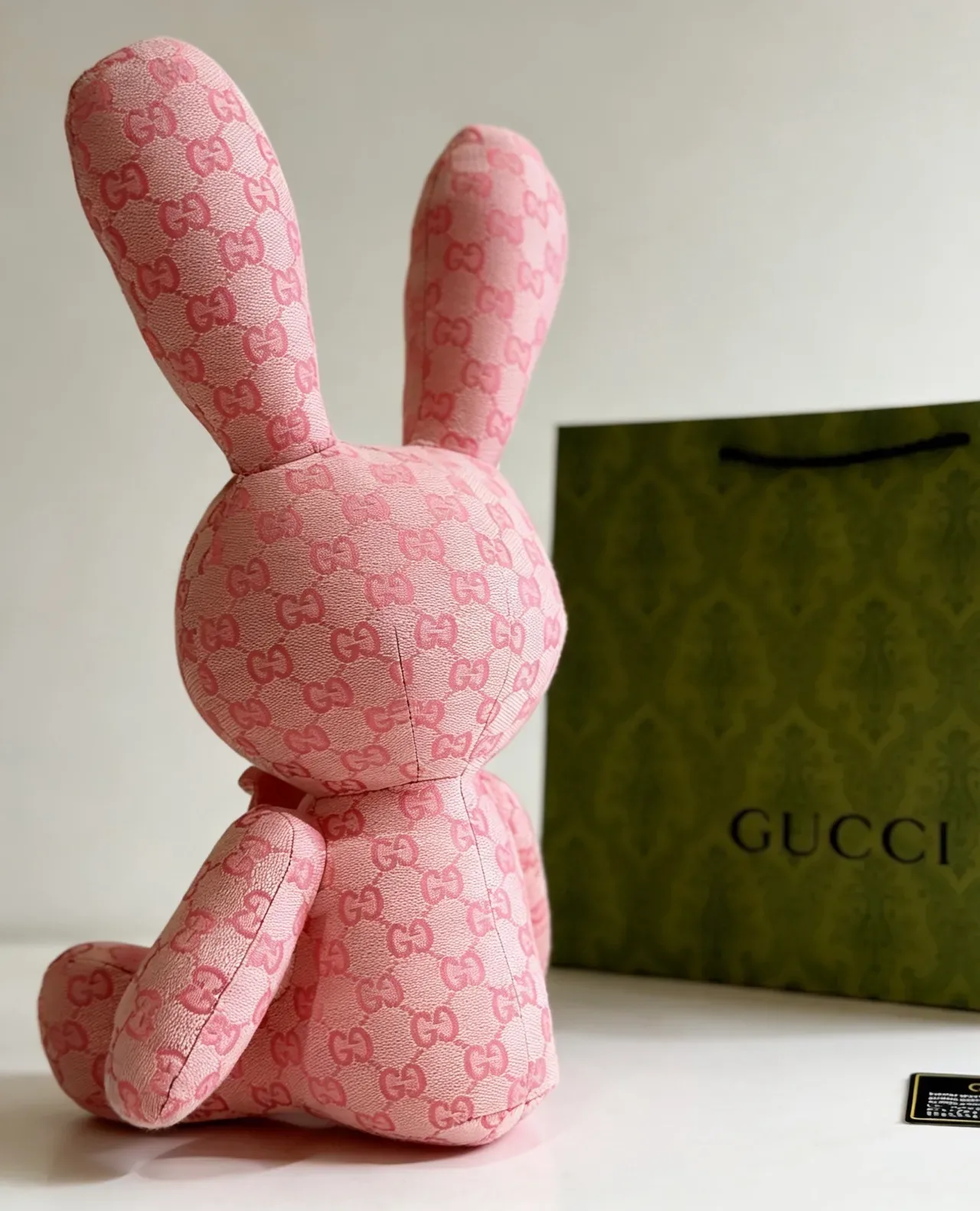 Gucci Pink Plush Monogrammed Handbag 3