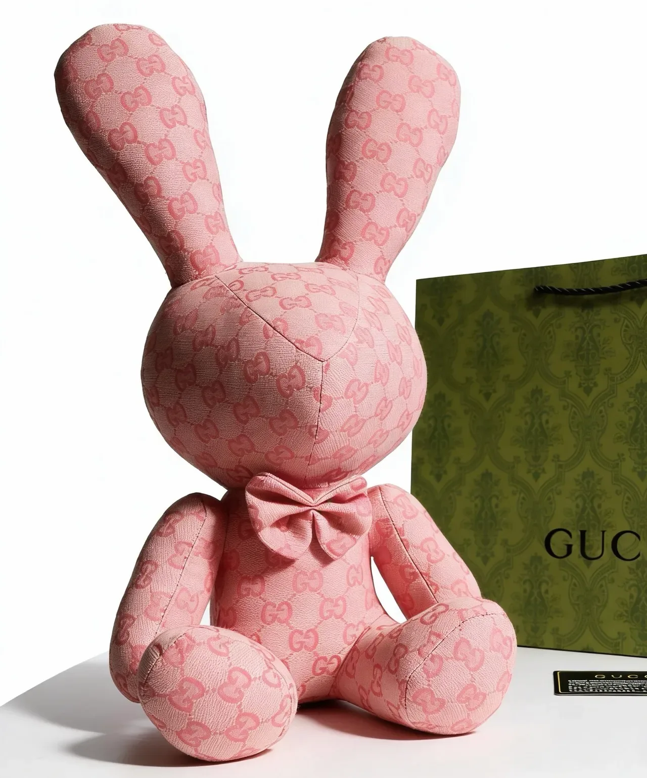 Gucci Pink Plush Monogrammed Handbag 7