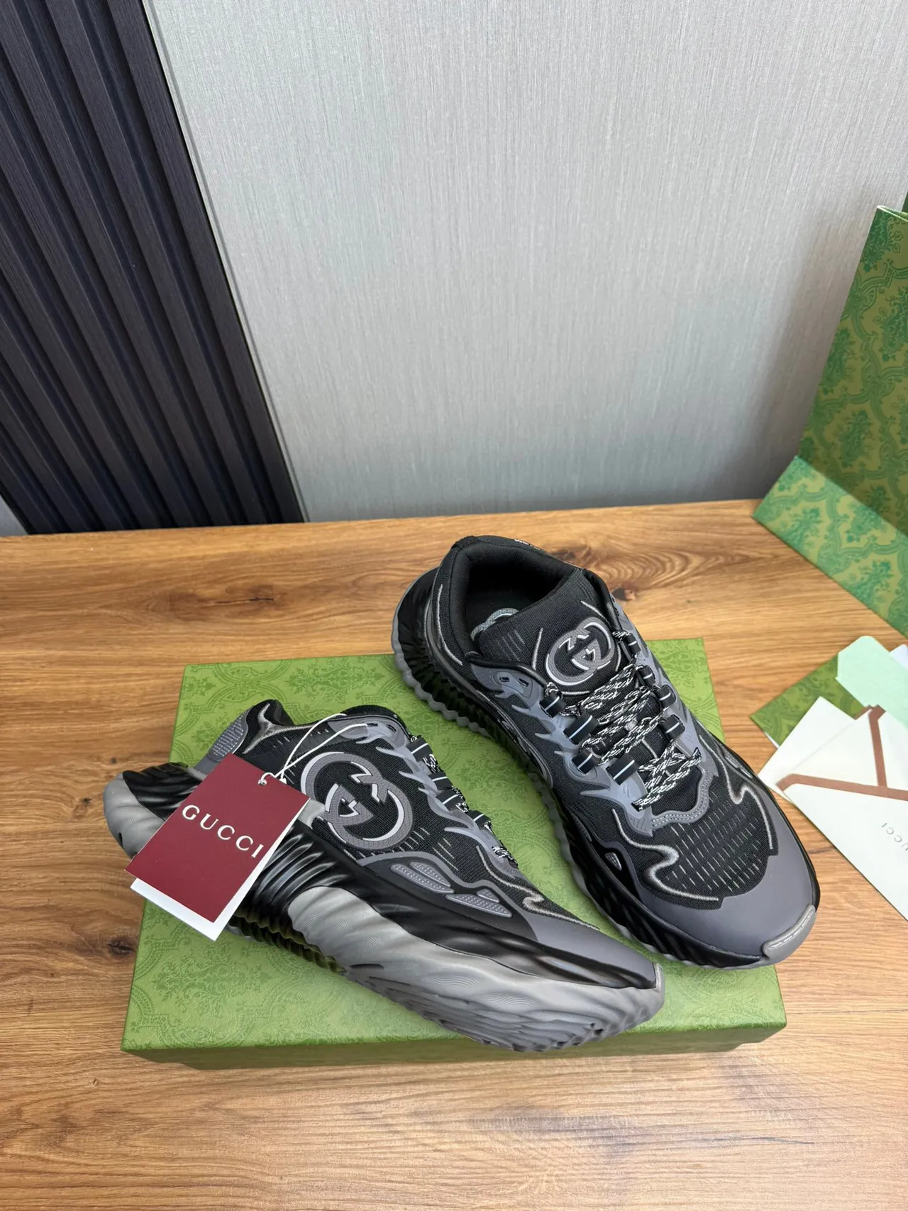 Gucci Rhyton Gray Interlocking G Lifestyle Sneakers 6