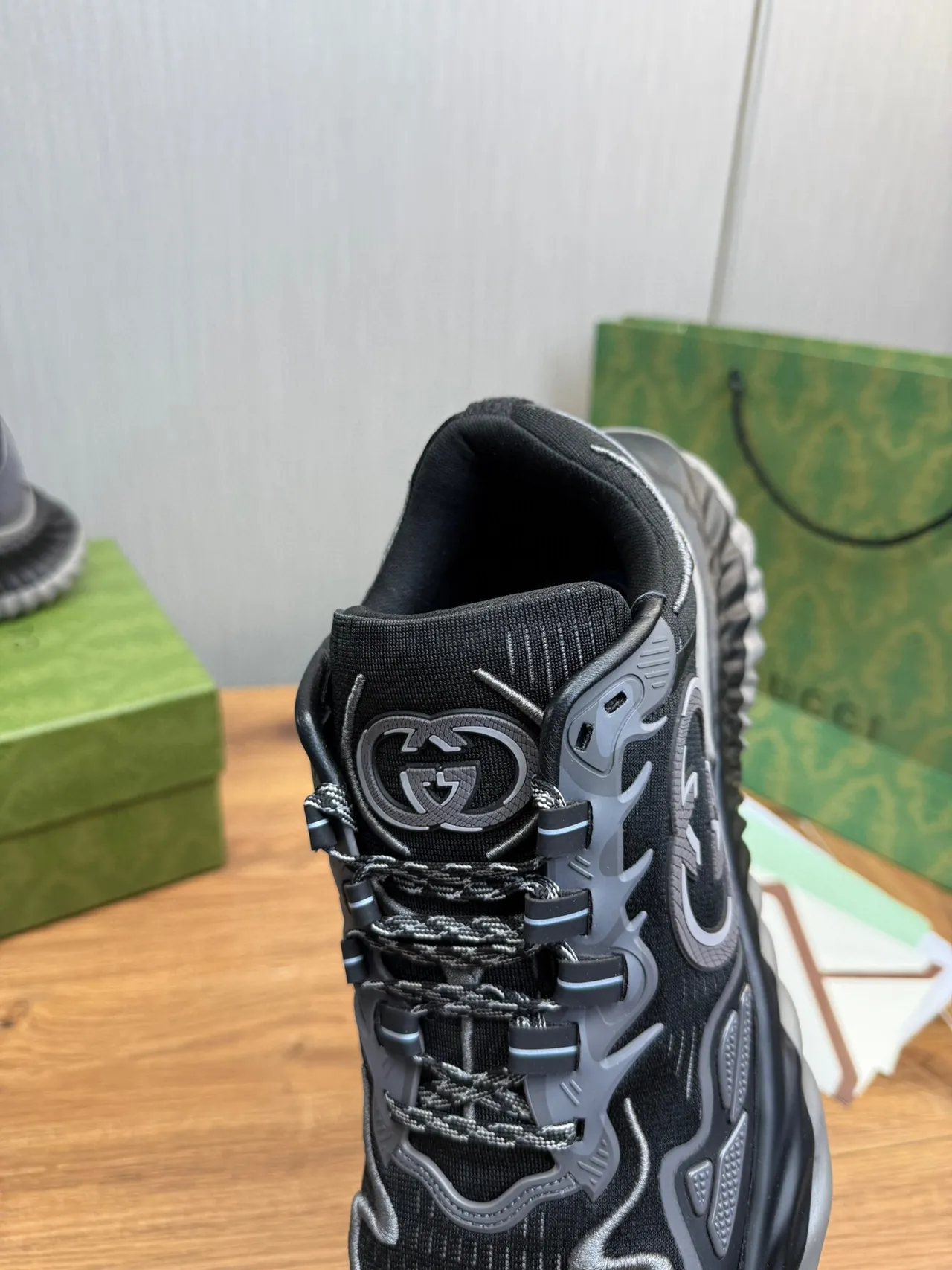 Gucci Rhyton Gray Interlocking G Lifestyle Sneakers 8