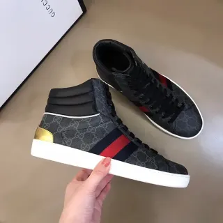 Gucci Screener Black Gray Red Green Gold Lifestyle Sneakers
