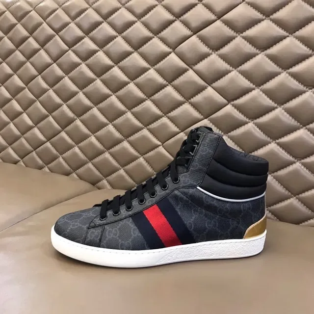 Gucci Screener Black Gray Red Green Gold Lifestyle Sneakers 7