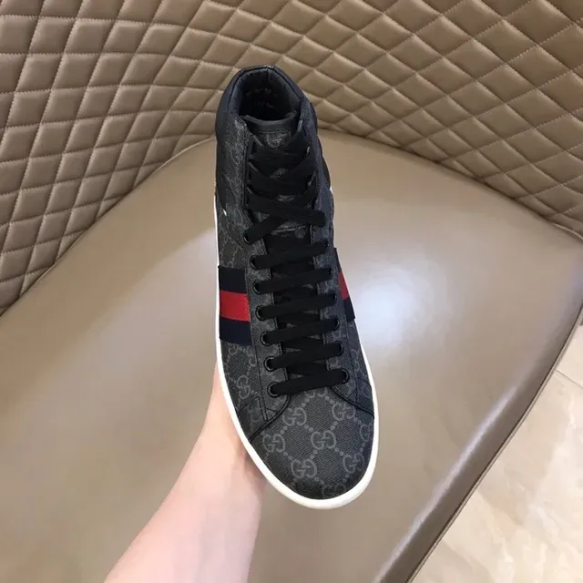 Gucci Screener Black Gray Red Green Gold Lifestyle Sneakers 9