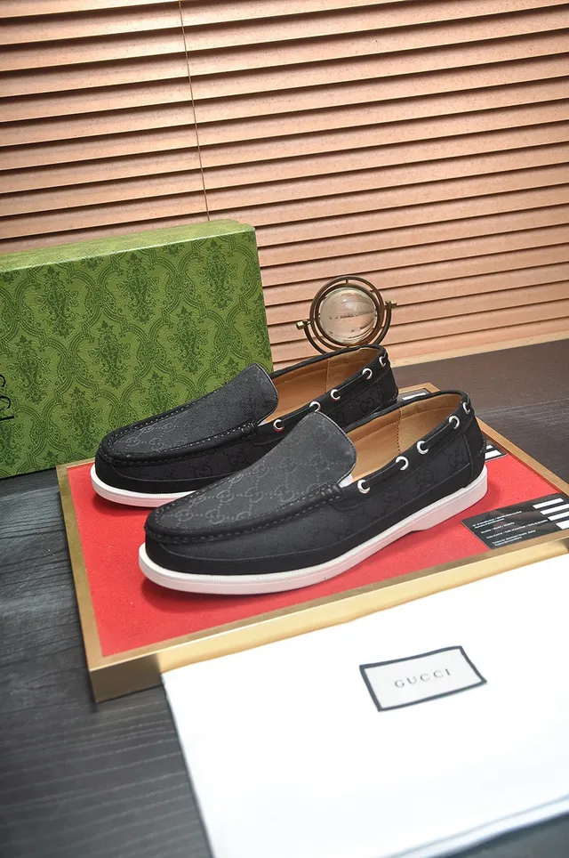Gucci Screener GG Monogram Canvas Loafers 9