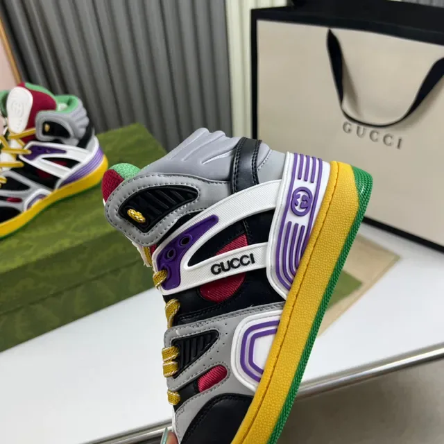 Gucci Screener حذاء رياضي متعدد الألوان عالي القدمين 4