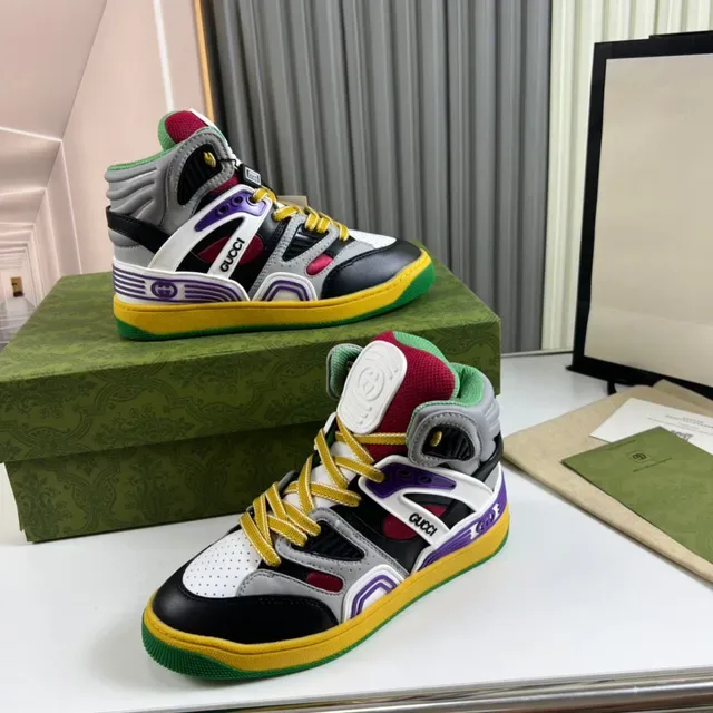 Gucci Screener حذاء رياضي متعدد الألوان عالي القدمين 8