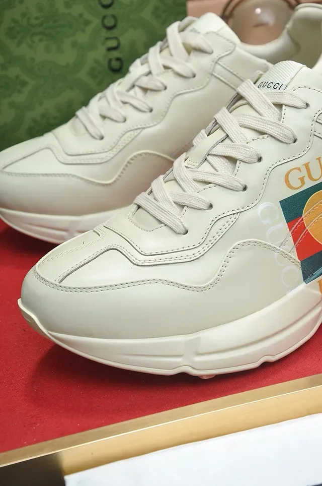 Gucci Screener Off-White Leather Lifestyle Sneakers 6
