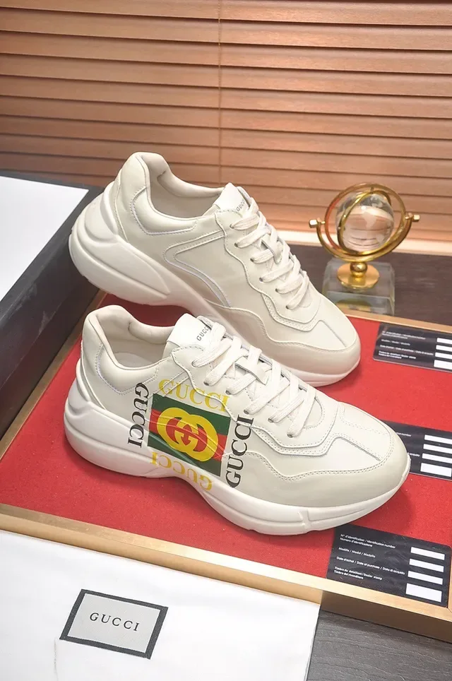 Gucci Screener Off-White Logo-Print Lifestyle Sneakers 4