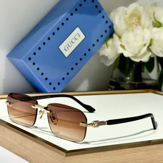 Gucci Screener Rimless Brown Gradient Sunglasses