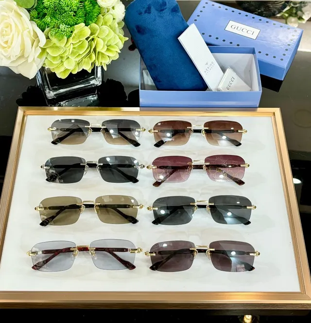 Gucci Screener Rimless Brown Gradient Sunglasses 2