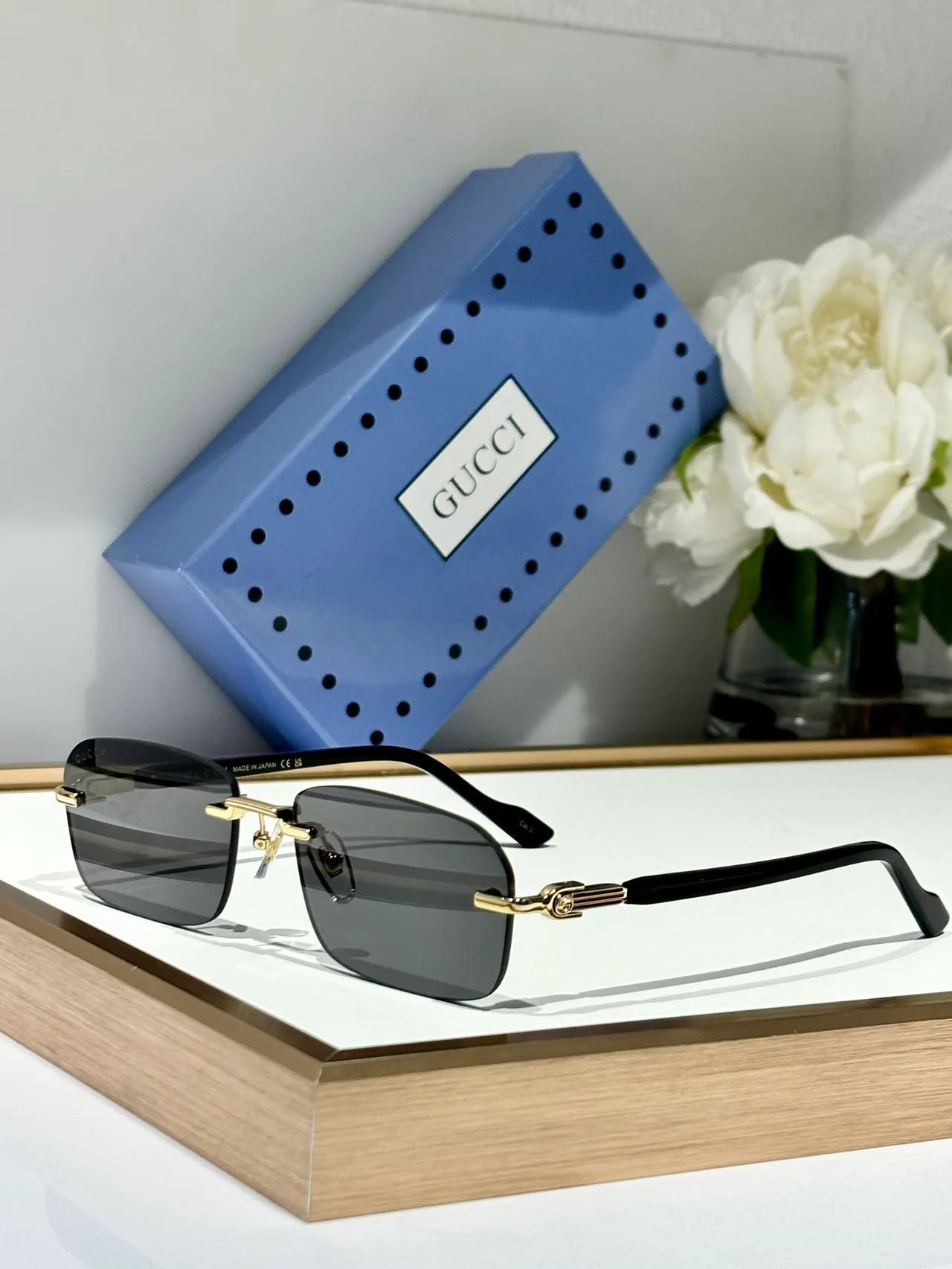 Gucci Screener Rimless Brown Gradient Sunglasses 4