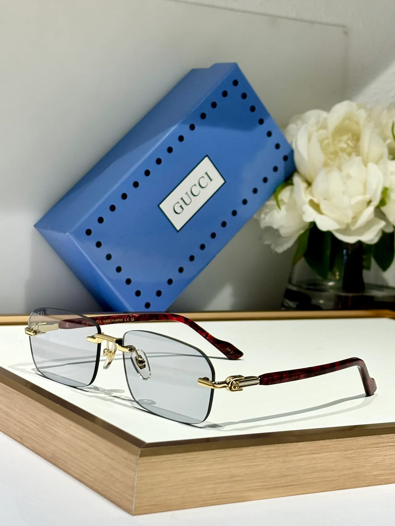Gucci Screener Rimless Brown Gradient Sunglasses 6
