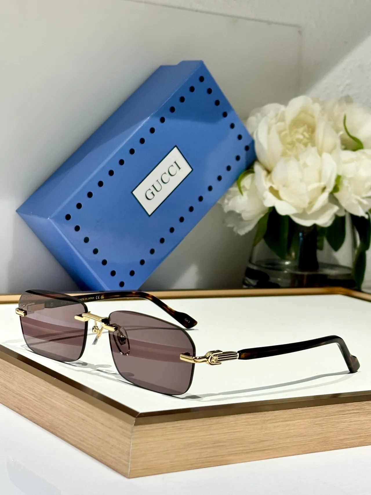 Gucci Screener Rimless Brown Gradient Sunglasses 7