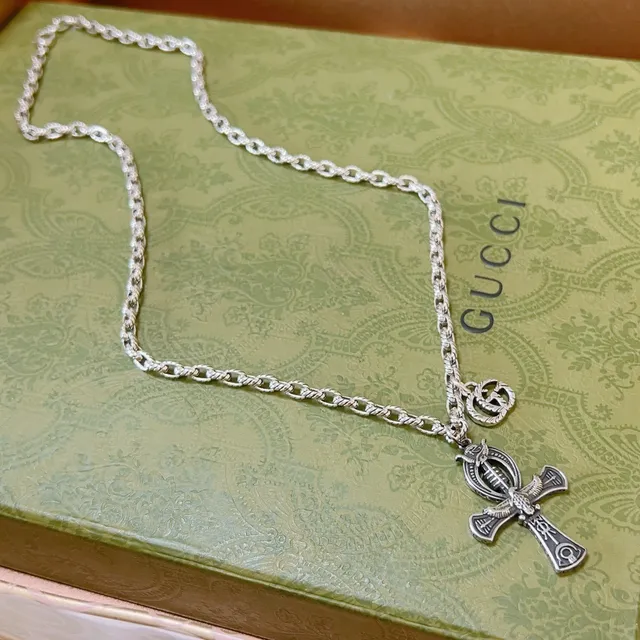 Gucci Symbolic Ankh and Interlocking G Charm Necklace 3