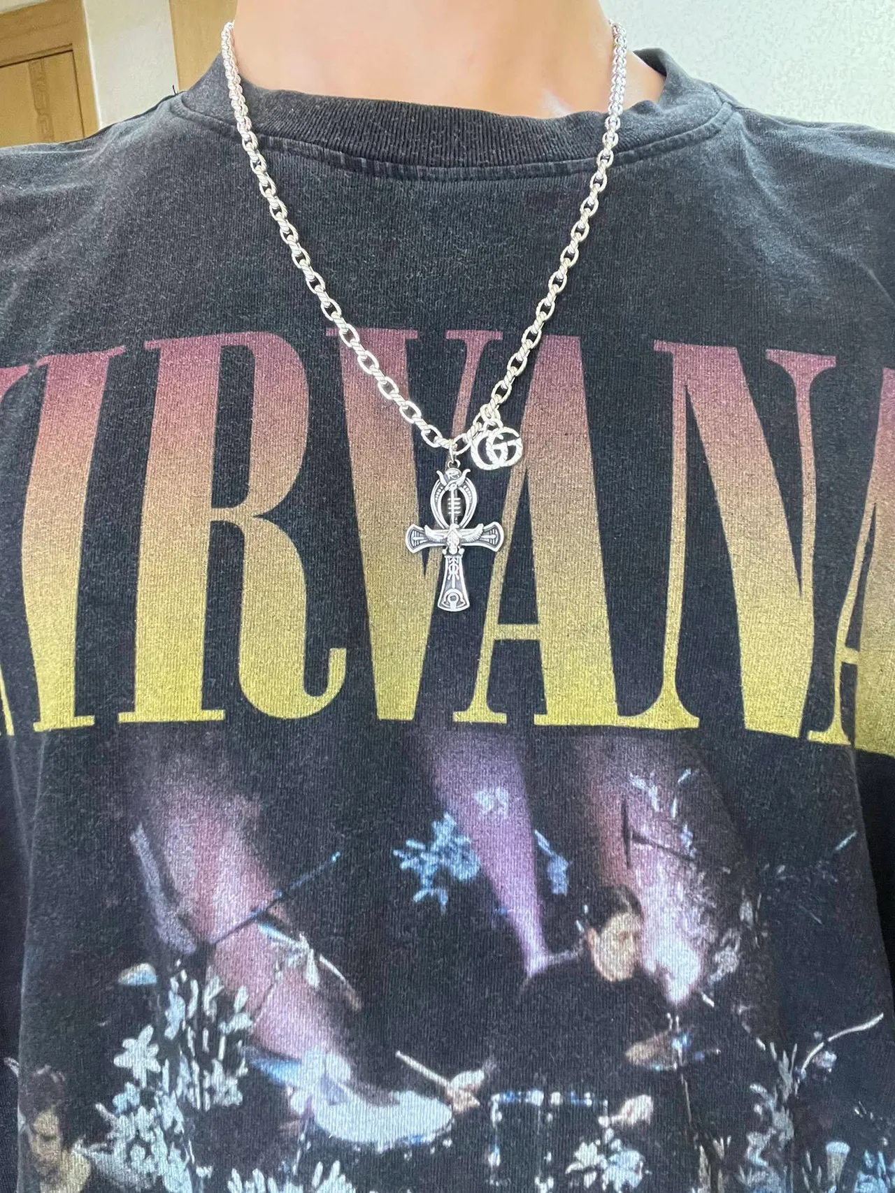 Gucci Symbolic Ankh and Interlocking G Charm Necklace 7