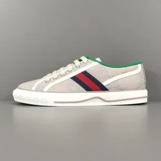 Gucci Tennis 1977 Beige Monogram Web Stripe Lifestyle Sneakers