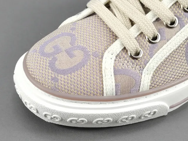 Gucci Tennis 1977 Beige Monogram Web Stripe Lifestyle Sneakers 9