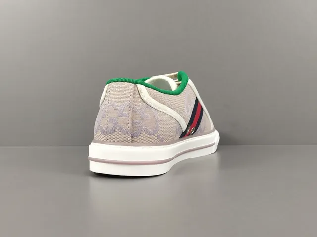 Gucci Tennis 1977 Beige Monogram Web Stripe Lifestyle Sneakers 14