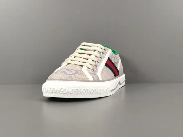 Gucci Tennis 1977 Beige Monogram Web Stripe Lifestyle Sneakers 15