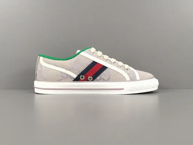 Gucci Tennis 1977 Beige Monogram Web Stripe Lifestyle Sneakers 18