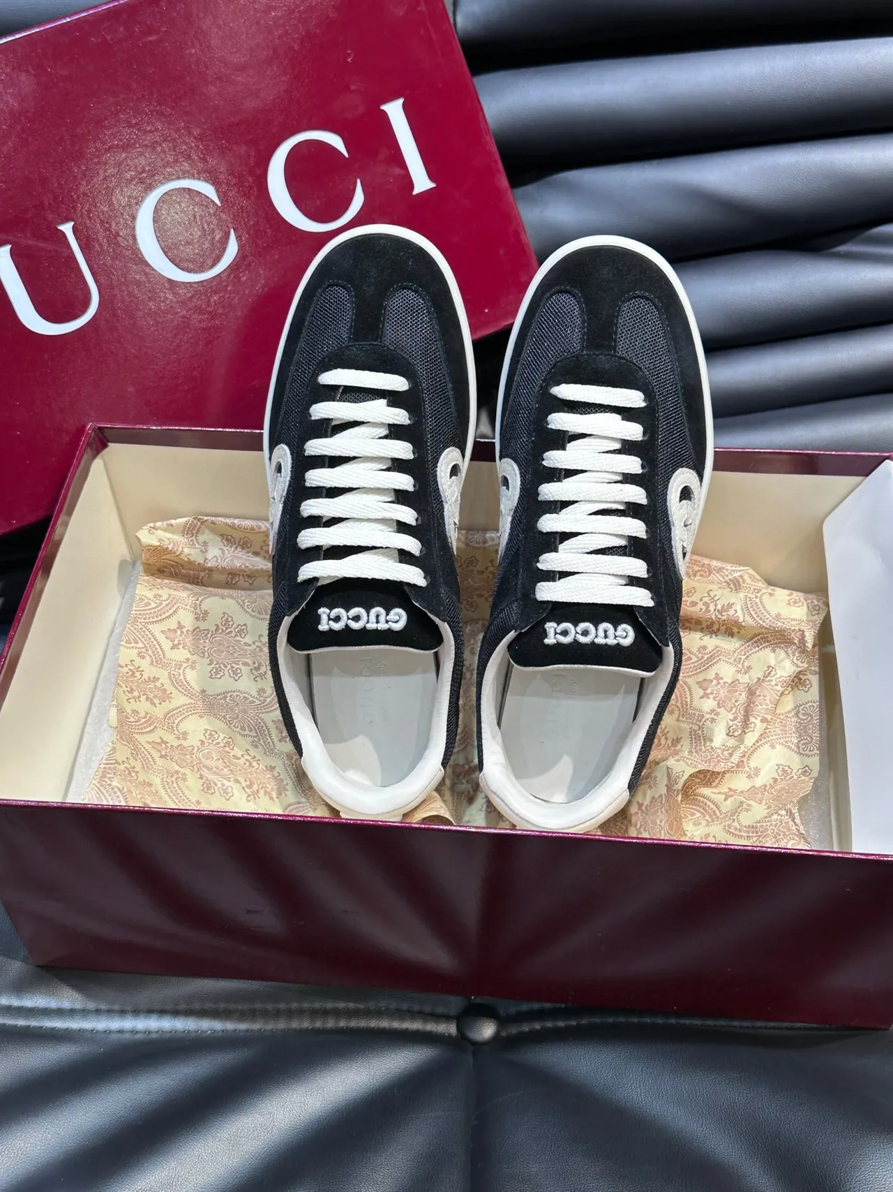 Gucci Tennis 1977 Black and White Lifestyle Sneakers 4