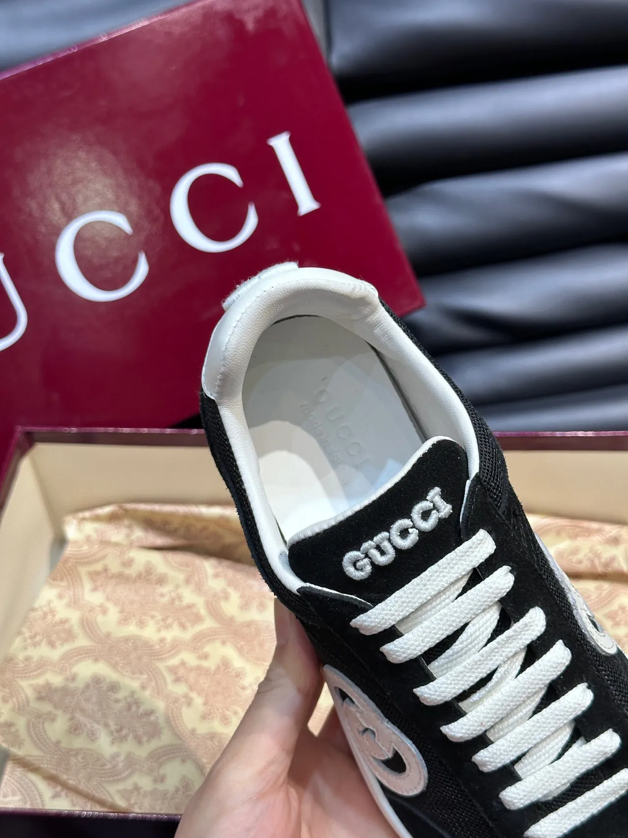 Gucci Tennis 1977 Black and White Lifestyle Sneakers 7