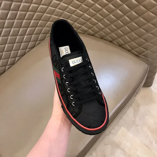 Gucci Tennis 1977 Preto Verde Vermelho Rosa Tênis Lifestyle 4