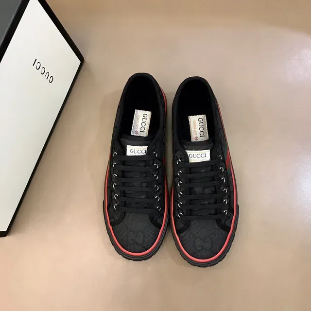 Gucci Tennis 1977 Preto Verde Vermelho Rosa Tênis Lifestyle 7
