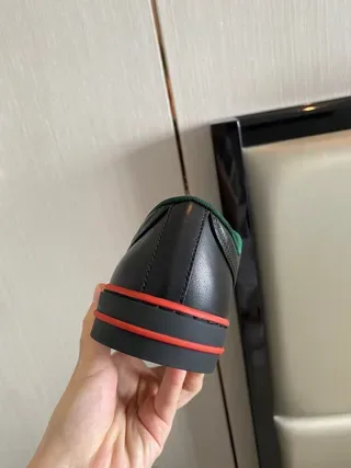 Gucci Tennis 1977 Black Green Red Web Stripe Lifestyle Sneakers 2