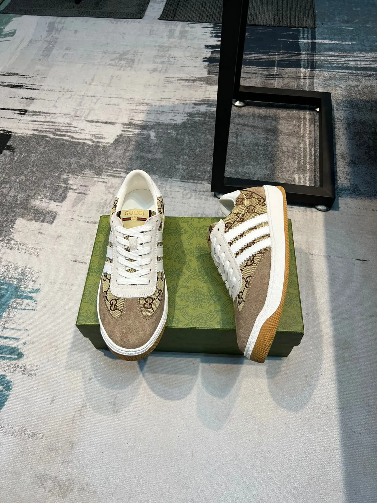 Gucci Tennis 1977 GG Monogram Beige Lifestyle Sneakers 4