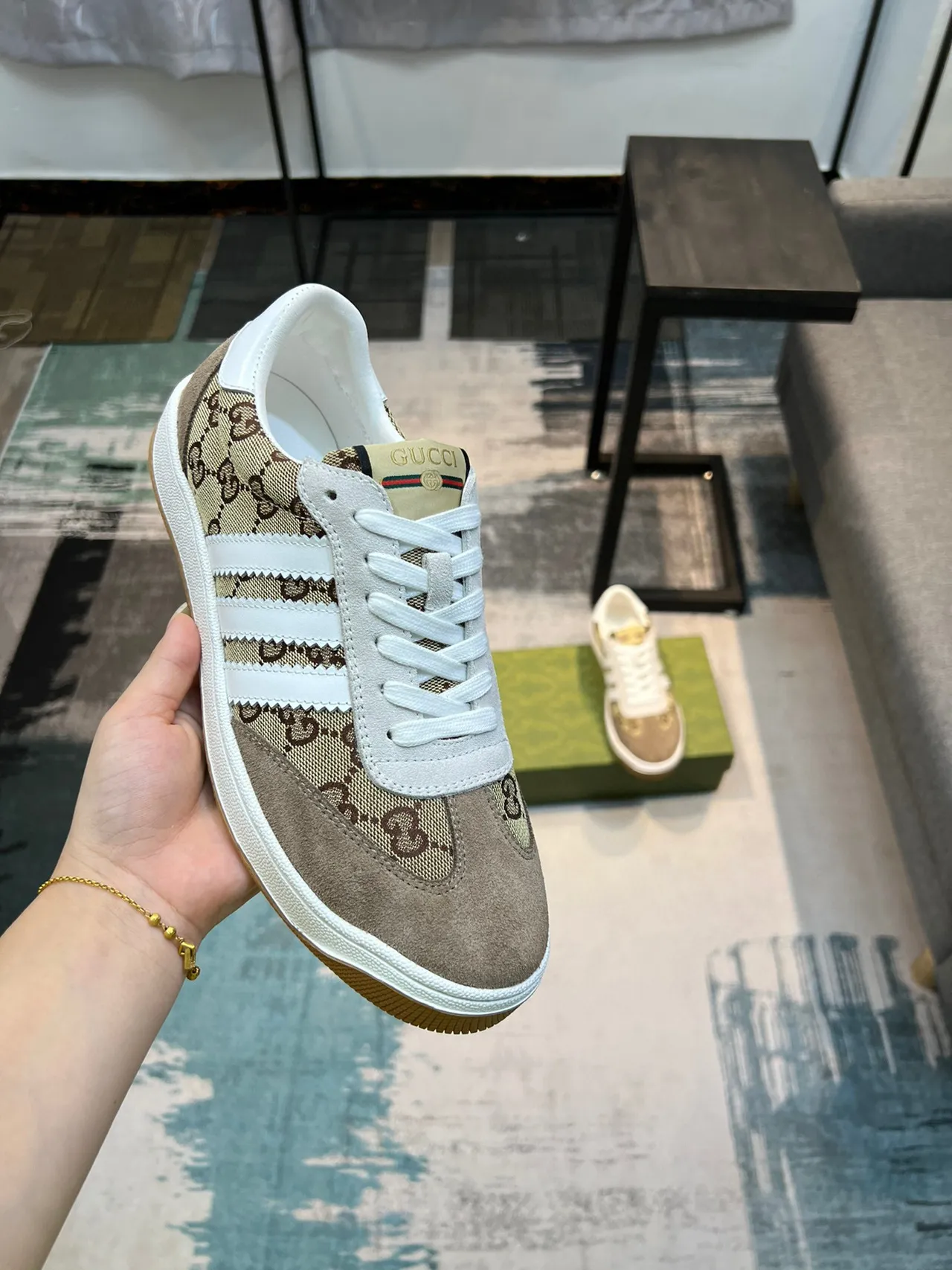 Gucci Tennis 1977 GG Monogram Beige Lifestyle Sneakers 6