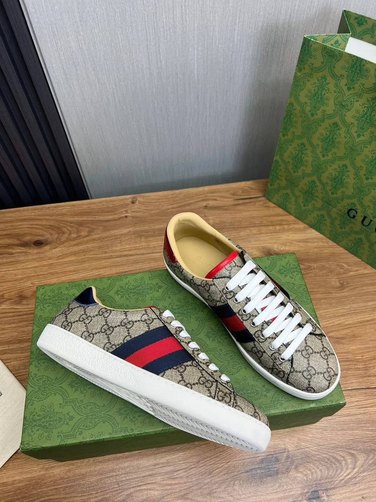 Gucci Tennis 1977 GG Monogram Web Stripe chaussures lifestyle 7