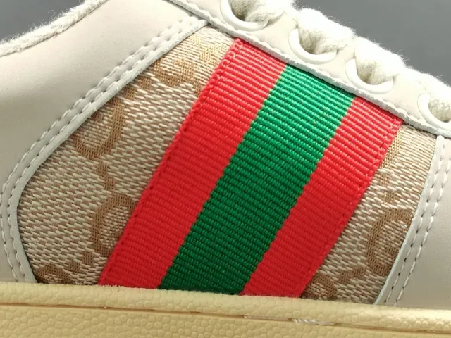 Gucci Tennis 1977 GG Monogram Web Stripe Pink Lifestyle Sneakers 3
