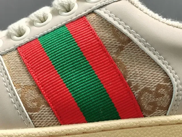 Gucci Tennis 1977 GG Monogram Web Stripe Pink Lifestyle Sneakers 8