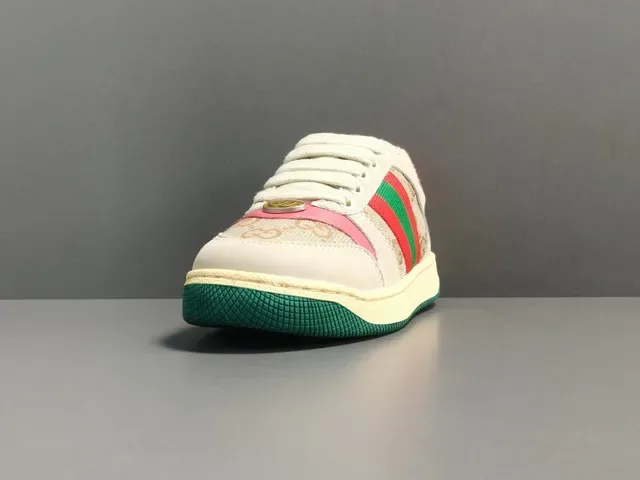Gucci Tennis 1977 GG Monogram Web Stripe Pink Lifestyle Sneakers 13