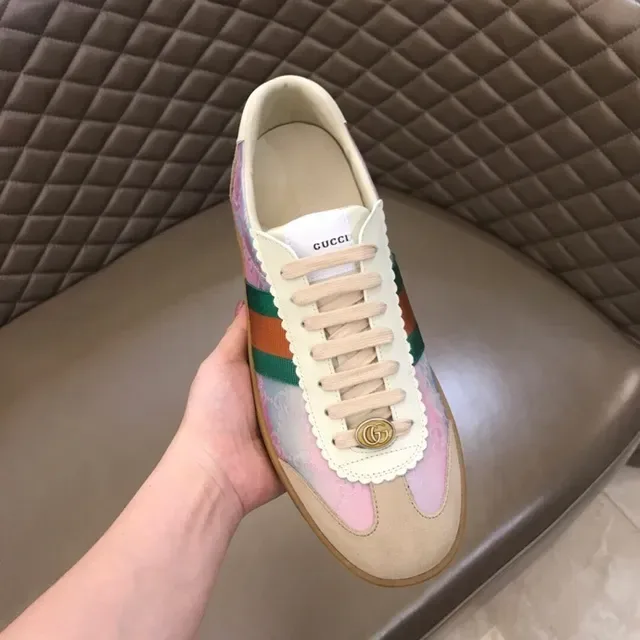 Gucci Tennis 1977 Iridescent Pink Web Stripe Lifestyle Sneakers 3