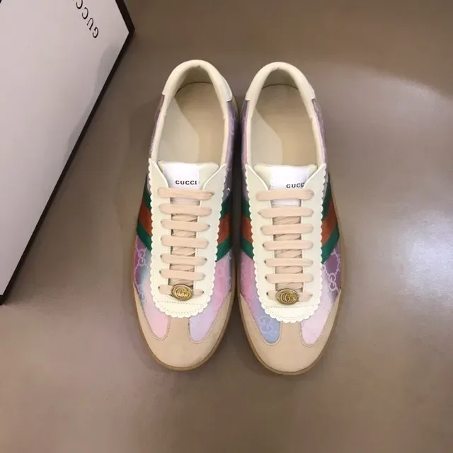 Gucci Tennis 1977 Iridescent Pink Web Stripe Lifestyle Sneakers 7