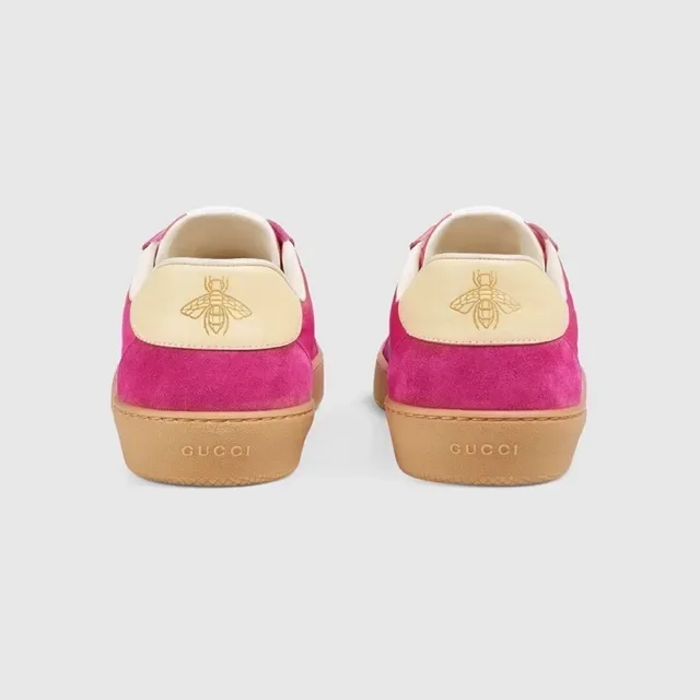 Gucci Tennis 1977 Pink Suede Web Stripe Lifestyle Sneakers 2