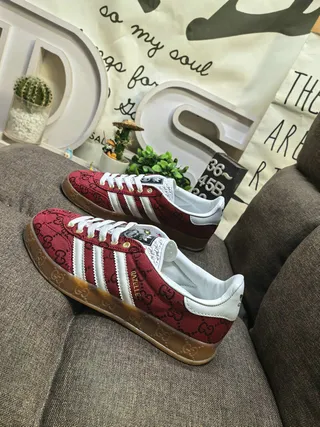 Gucci Tennis 1977 Red Monogram Lifestyle Sneakers 7