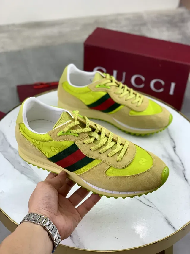 Gucci Tennis 1977 Yellow and Beige Lifestyle Sneakers 4