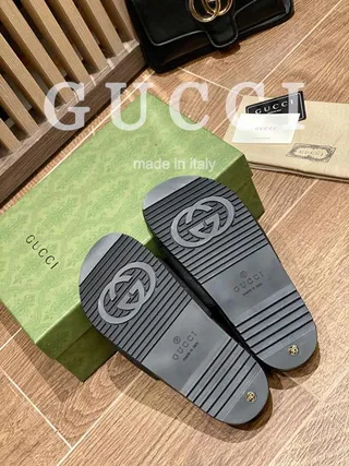 Gucci x The North Face Monogrammed Black Slide Slippers 6